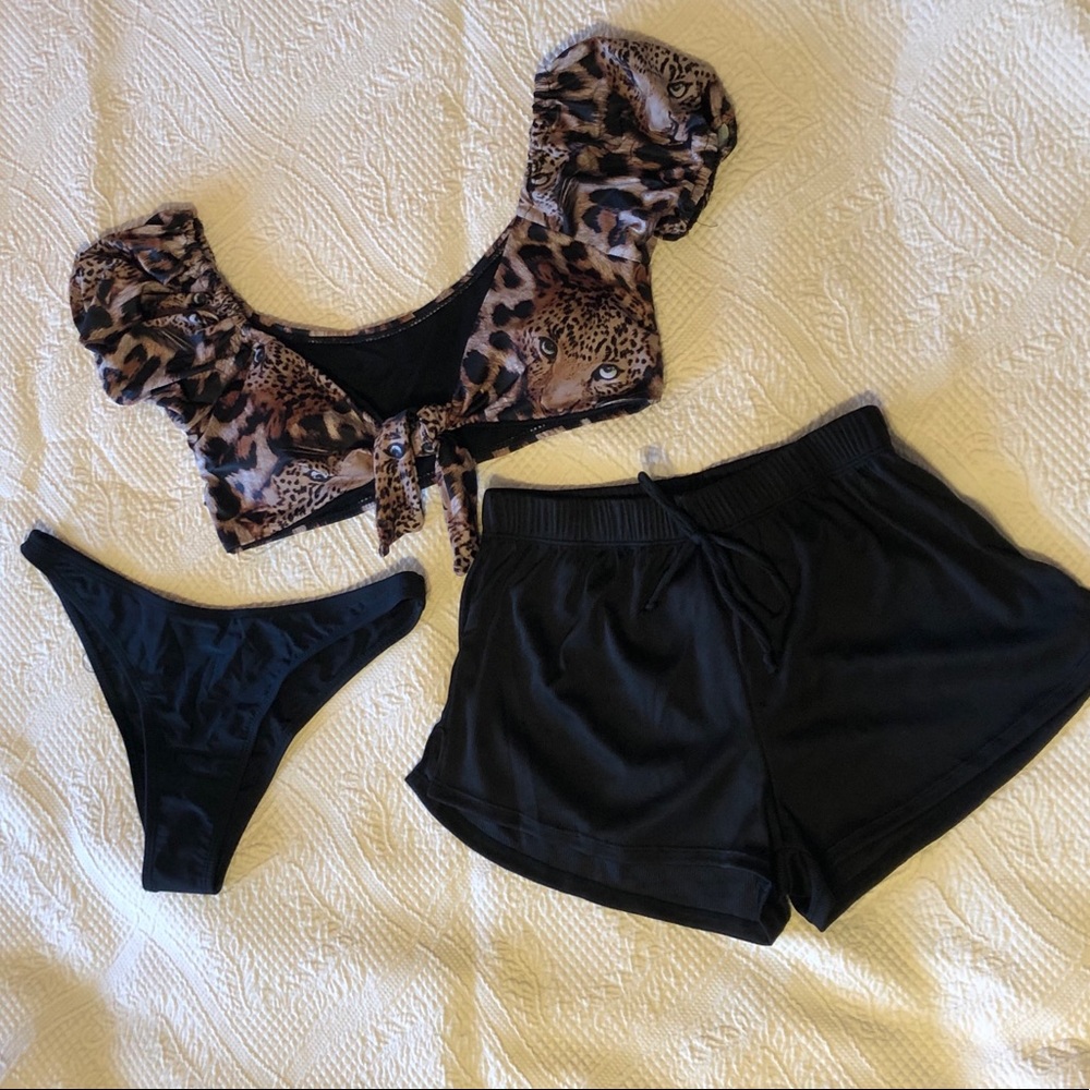 Leopard Bikini and Shorts Set - Picture 4 of 4